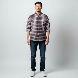 Untuckit Men Red Green Plaid Wrinkle Free Cotton Button Down Shirt XX Large